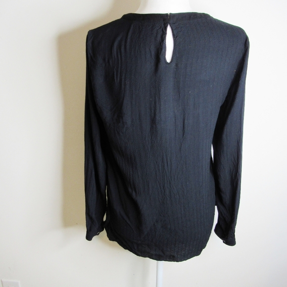 ALL SAINTS Black,Layered Style, High Low, Top SZ M - Picture 2 of 7